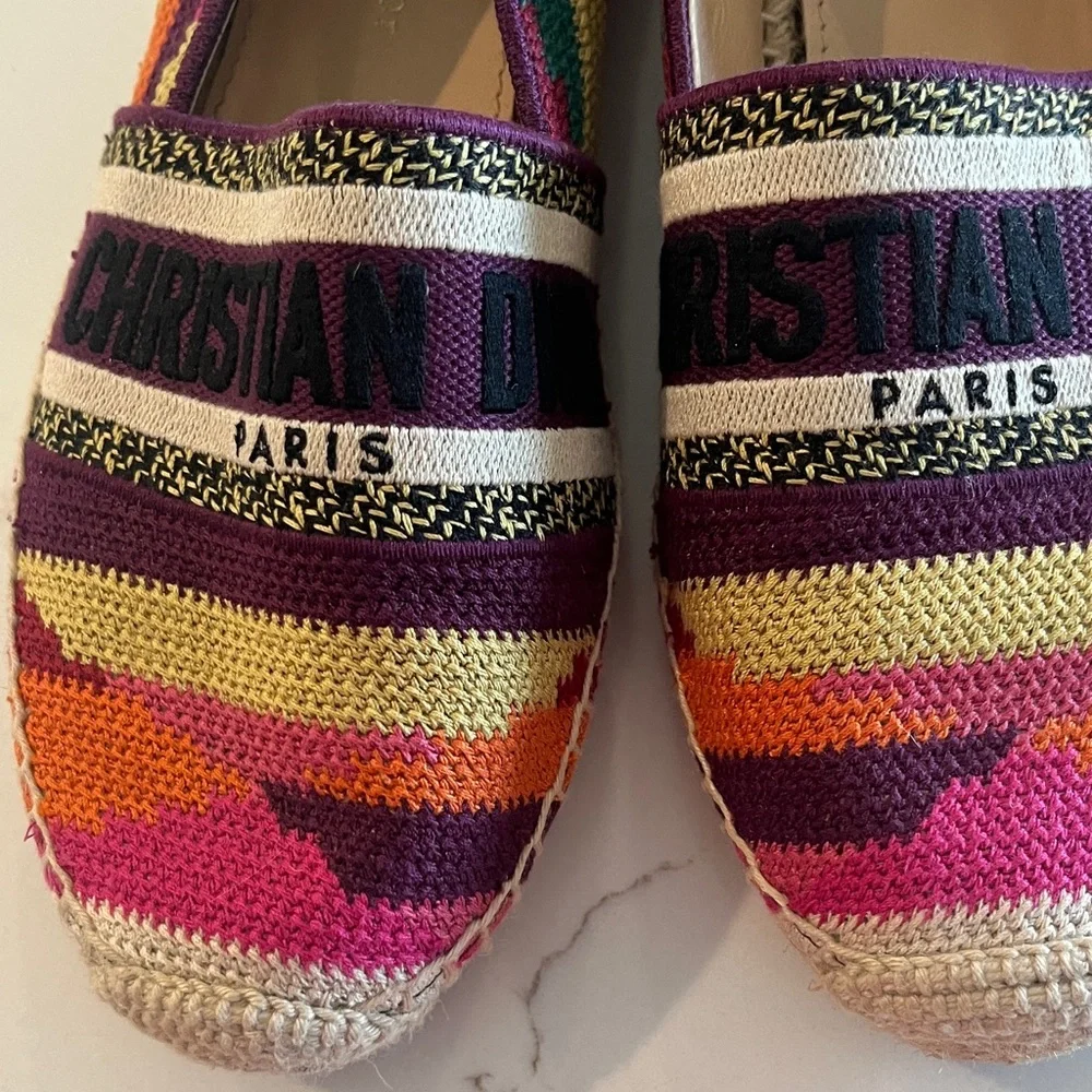 Christian Dior Espadrille Flat shoe size 37 - Picture 2 of 6